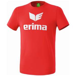 Erima piros unisex pamut póló fehér logóval - Férfi póló