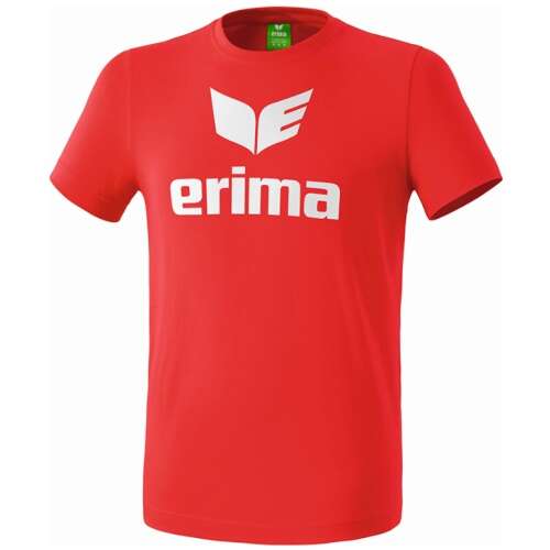 Erima piros unisex pamut póló fehér logóval