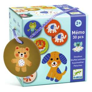 Djeco Memo Stuffed Animals Memory Game for Toddlers, 30 pieces, featuring cute animal illustrations - Memory Game