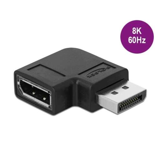 DeLock DisplayPort 1.4 Adapter male to female 90° right angled 8K 60Hz 66297