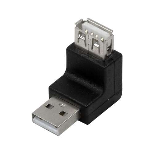 Logilink AU0027 USB2.0 A/M to USB-A/F 270° angled adapter Black AU0027