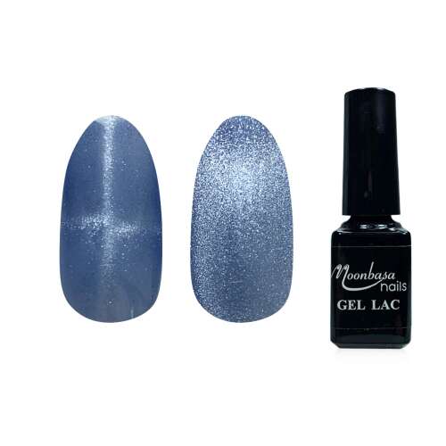 Moonbasa Nails Flash Tiger Eye géllakk 5ml #532 Horizon, kék csillámos géllakk mágneses hatással - MoonbasaNails