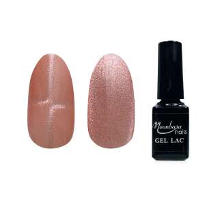 Moonbasa Nails Flash Tiger Eye géllakk #537 Azura, 5ml, rózsaarany csillámos géllakk - MoonbasaNails