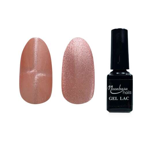 Moonbasa Nails Flash Tiger Eye géllakk #537 Azura, 5ml, rózsaarany csillámos géllakk