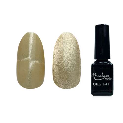 Moonbasa Nails Flash Tiger Eye géllakk #540 Nova Volaris, 5ml, arany csillámos géllakk körmökhöz