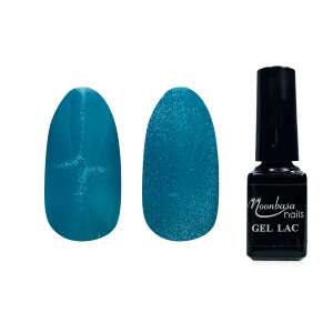 Moonbasa Nails Flash Tiger Eye géllakk #543 Aeranas, türkizkék géllakk csillogó hatással - MoonbasaNails