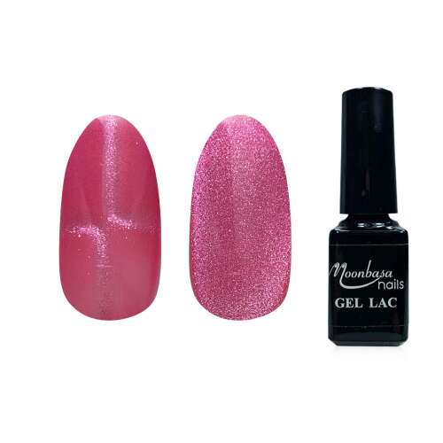 Moonbasa Nails Flash Tiger Eye géllakk #545 Avia, 5ml, rózsaszín csillogással, macskaszem hatással