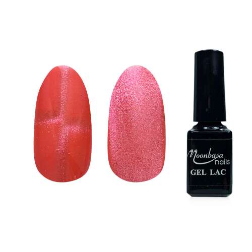 Moonbasa Nails Flash Tiger Eye géllakk #546 Sunnath, 5ml, vörös csillogással, gél lakk