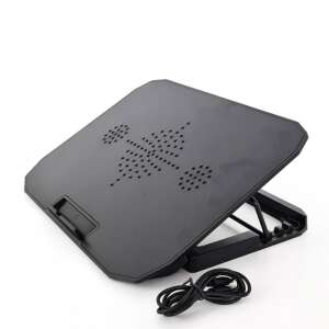 Laptop cooling pad with fan, black, USB powered - Laptop Stand