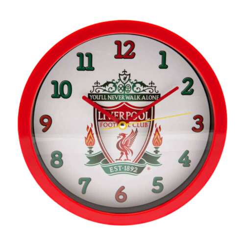 Liverpool FC Falióra, 25 cm, Piros, Fehér, Zöld, You'll Never Walk Alone - Falióra