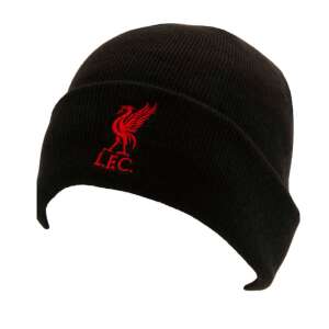 Liverpool FC fekete kötött sapka piros hímzett logóval - Férfi sapka