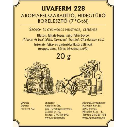 Weinhefe Aromalöser, Uvaferm 228 20g 35602891