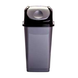 Praktikus Szemetes - Billenő Fedél - 50 Liter - Szürke-Fekete
