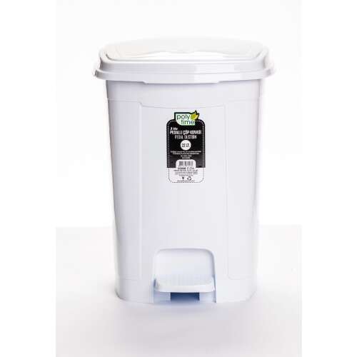 PolyTime Pedálos Szemetes - 22 Liter - Fehér