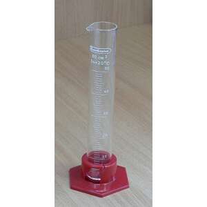 50ml Glasmesszylinder mit Kunststoffsockel - Messzylinder