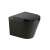 Wellis fali Rimless WC #fekete, czarna wisząca toaleta z zamkniętą pokrywą
