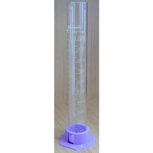 Szklany cylinder miarowy z plastikową podstawą 1000ml