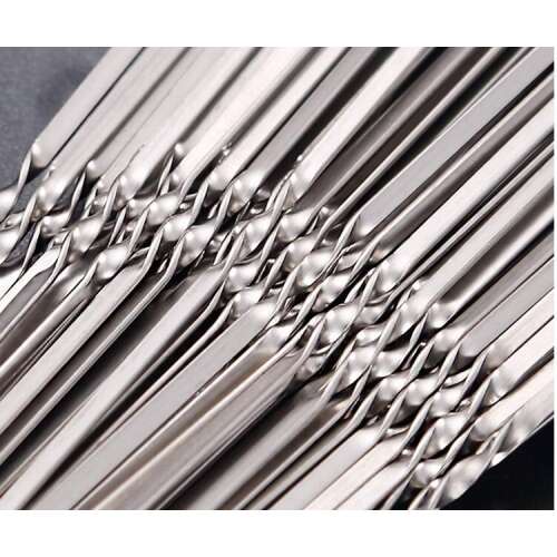 Stainless steel skewers for grilling, 20 pack