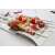 Stainless steel skewers with meat and vegetables on them