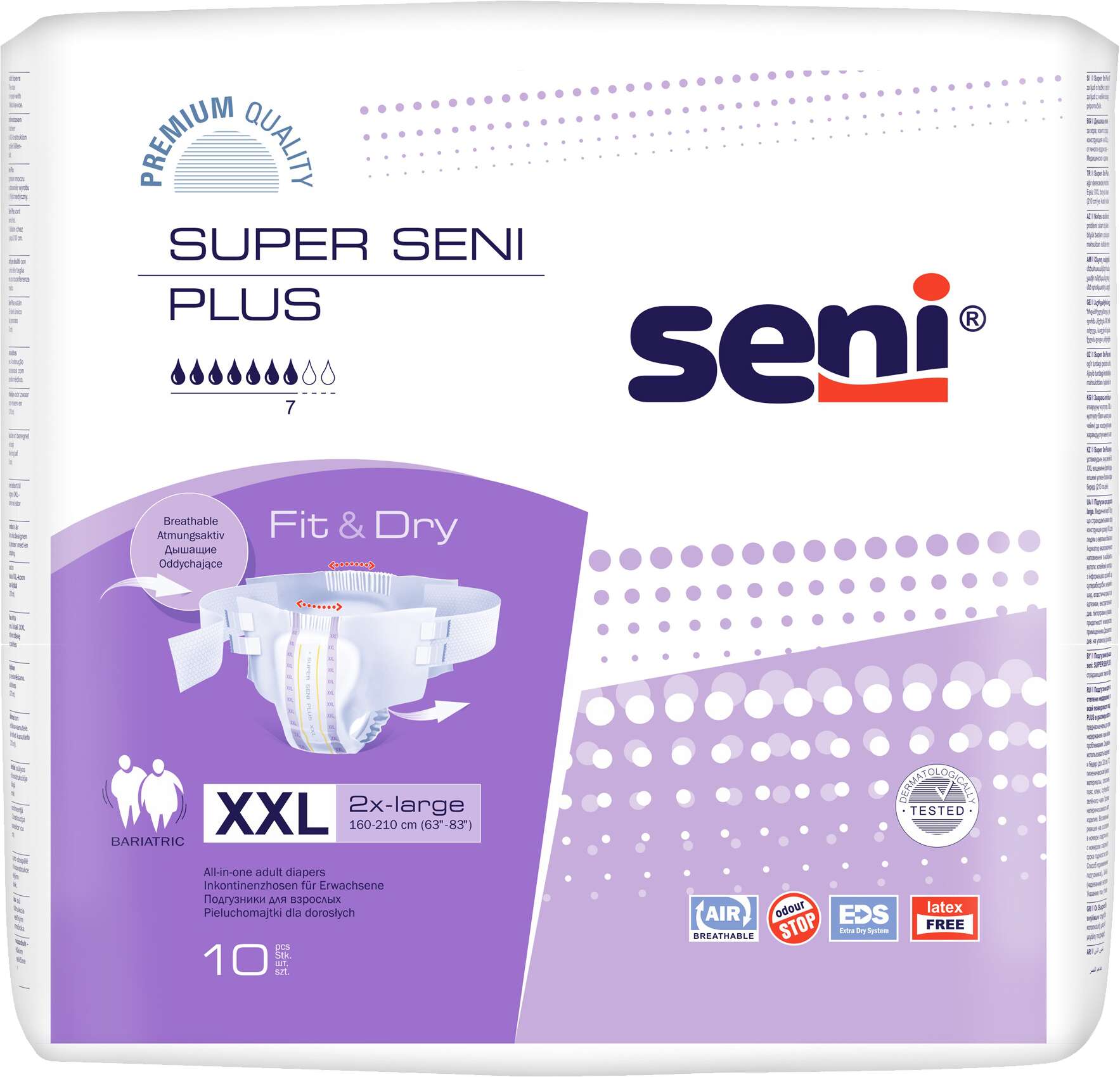 E-shop Seni Super Plus Extra Extra Large 5 Dospelá plienka 160-210cm (10ks)