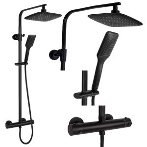 REA Tom Čierna sprchová súprava Viacero pohľadov - Sprchová súprava