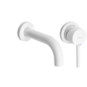 Rea Lungo white matte wall-mounted bathroom faucet - Nonbrand Faucet