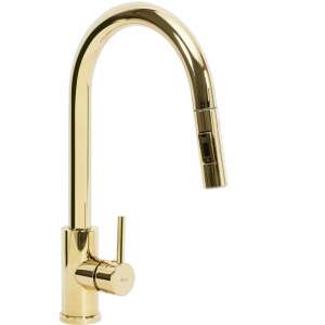 Rea Fresh gold kitchen faucet, pull-out spray, gold finish - Nonbrand Faucet