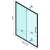 Rapid Slide shower cabin dimensions, 1290-1310mm width, 1950mm height