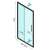 Rapid Slide shower cabin dimensions, 990-1010mm width, 1950mm height