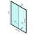 Rapid Slide shower cabin dimensions, 1390-1410 mm wide, 1950 mm high