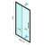 Rapid Slide shower cabin dimensions, 1090-1110 mm wide, 1950 mm high