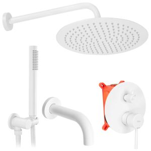Rea Lungo WHITE Matt Concealed Shower Set + BOX