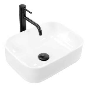 Rea Demi Mini White countertop washbasin, ceramic sink, modern bathroom design - Washbasin