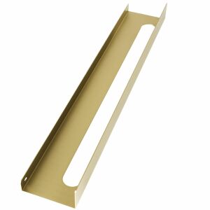 SF02 Badezimmerregal - Gebürstetes Gold - 60 cm, schräge Ansicht - Regal für das Bad