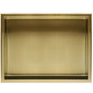 Zlatá zapustená polička do kúpeľne - Kúpeľňová policová jednotka