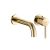 Rea Lungo gold wall-mounted faucet on white background
