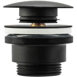 Rea black universal drain valve with click-clack system