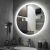 LED Round Wall Mirror 60cm in bathroom setting
