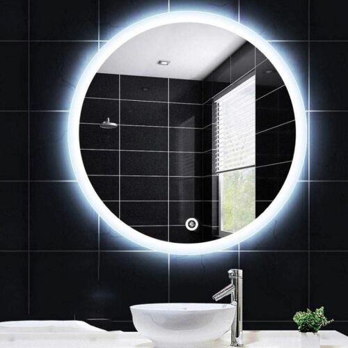 60cm LED Round Bathroom Mirror with illuminated frame