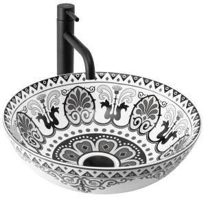 Rea Etno 40 cm ceramic countertop washbasin - Washbasin