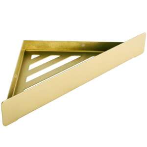 Półka łazienkowa SF07 złota szczotka, narożna półka łazienkowa, złote wykończenie - Półka łazienkowa