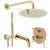 Rea Lungo L. Gold Duschset Komponenten Nahaufnahme