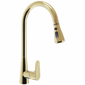 Rea Mild Gold Kitchen Faucet with Pull-Out Sprayer - Nonbrand Faucet