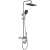 REA HELIX Chrom shower set, chrome finish, with overhead shower, hand shower, and bidet shower
