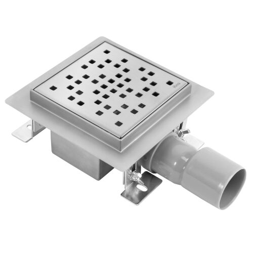 REA DOTS Shower Drain Nickel Brush 12x12 143794364