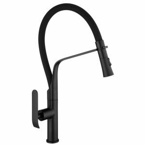 Rea Castor Matte Black Kitchen Faucet Isolated - Nonbrand Faucet