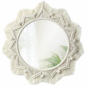 Boho Falitükör - Kézzel Szőtt - 50 cm