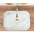 Rea Demi Mini Marble Washbasin with Gold Faucet - Top View