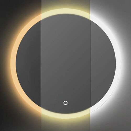 LED Round Mirror with adjustable light temperature