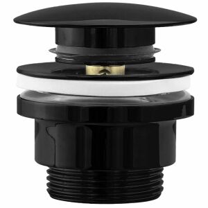 Waschbeckenstöpsel universal click-clack Rea BLACK METALIC